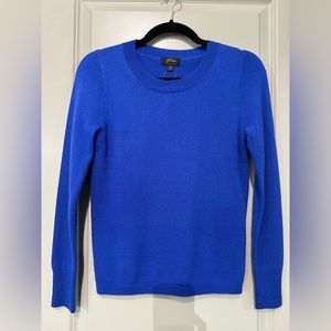 J. Crew Cobalt Blue Long Sleeve 100% Cashmere Sweater. NWT.
